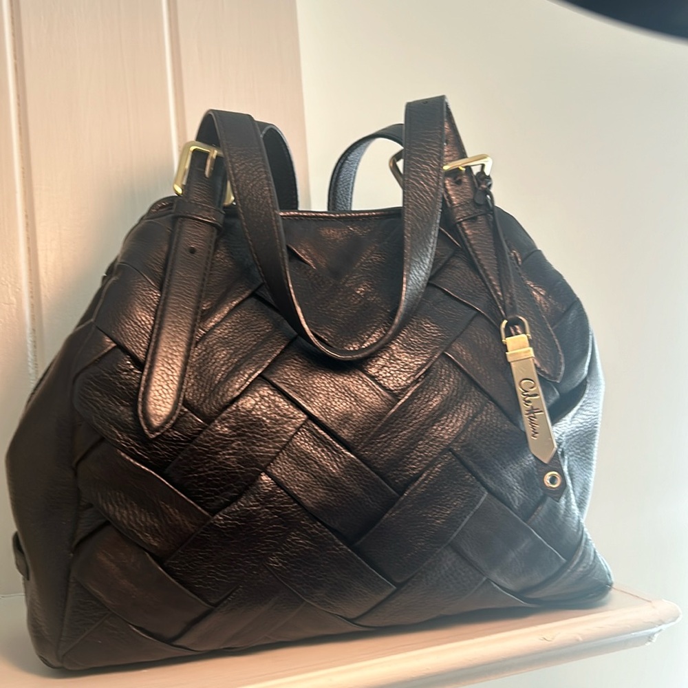 Cole Haan Black Leather Satchel